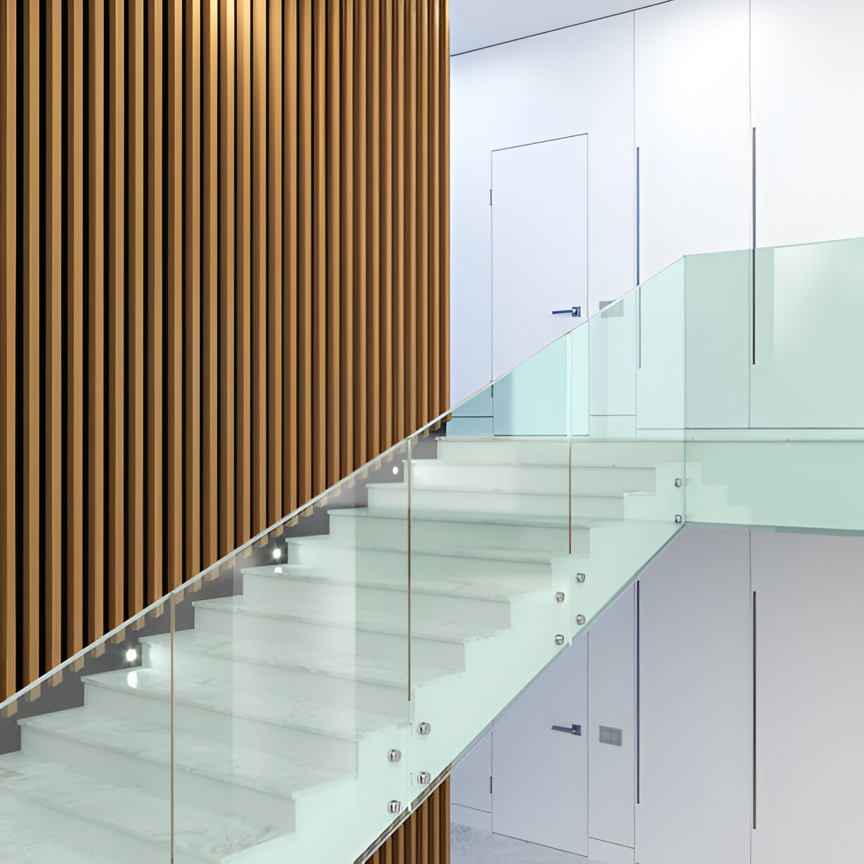 Architectural Glass Staircase in Dubai UAE