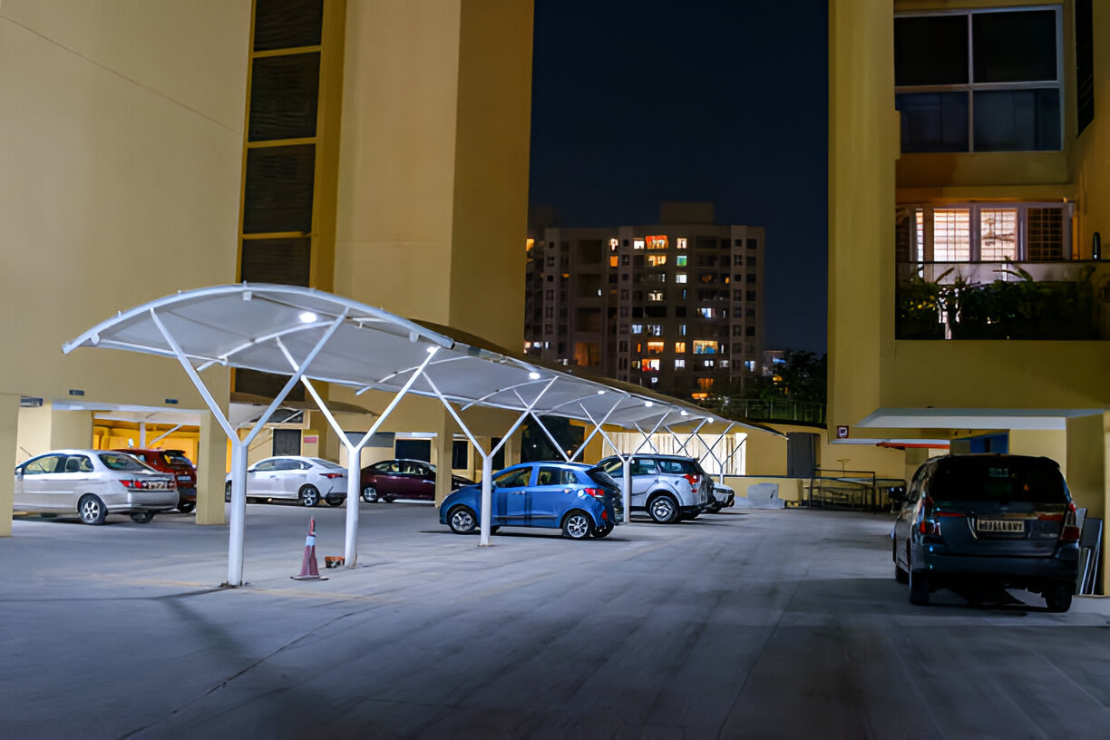 Tensile Fabric & Aluminium Parking Sheds Installation Dubai